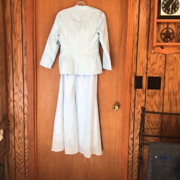 NWT LanTing Bride mother of the groom/ bride dress. Lite blue dress with jacket - Picture 3 of 11